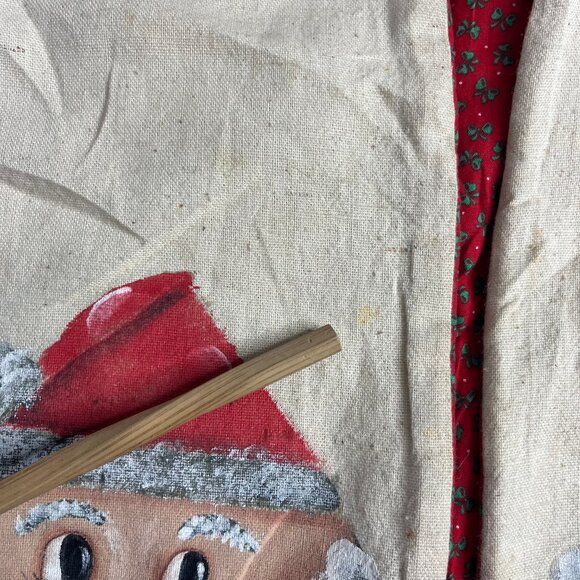 Handmade Santa Claus Christmas Vest Fits Medium Hand Painted Holiday Mistletoe - Picture 5 of 9